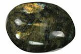 Flashy, Polished Labradorite Palm Stone - Madagascar #142838-2